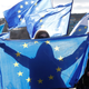 Image for article titled Photos: EU blue was the theme of today’s Brexit anniversary rallies